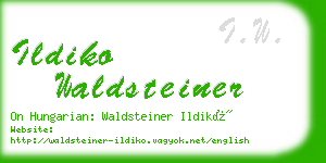 ildiko waldsteiner business card